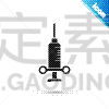 注射器,口腔卫生,健康保健,矢量,绘画插图,分离着色,计算机图标,黑色,白色背景