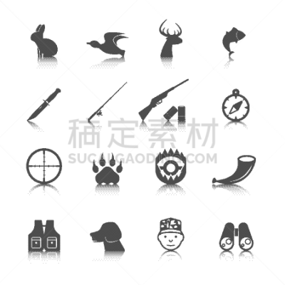 计算机图标,捕猎行为,脚印,刀,野生动物,狗,动物