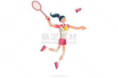 女性,宏伟,锐角,羽毛球运动,运动,背景分离,杯,网,少女