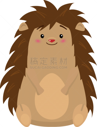 可爱的,刺猬,注视镜头,幽默,白色,褐色,小的,概念,性格,坐