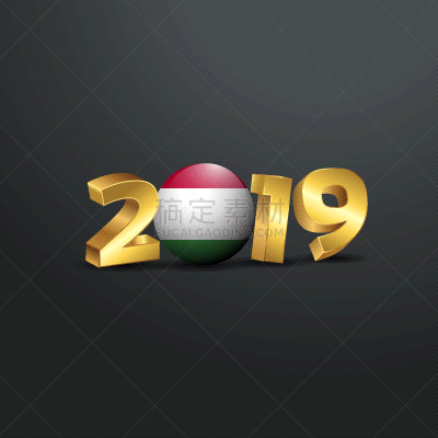 2019,匈牙利,字体,幸福,金色,分离着色,白色,欧洲,问候