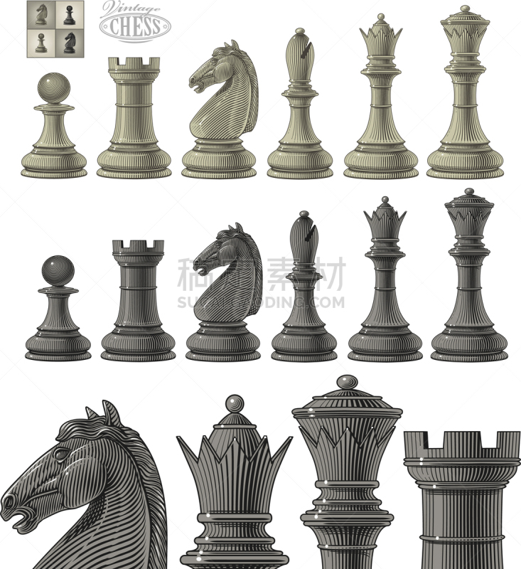 棋子,卒子,策略,棋盘游戏,国际象棋,图像,切片食物,矢量,复古