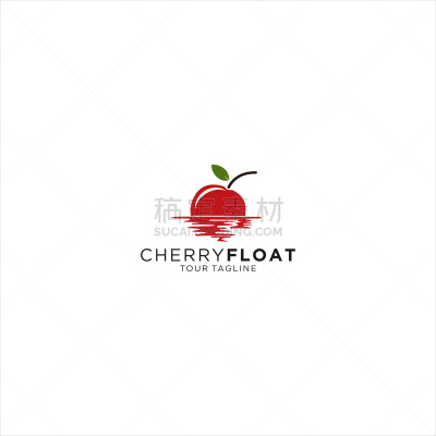 cherry float logo template design