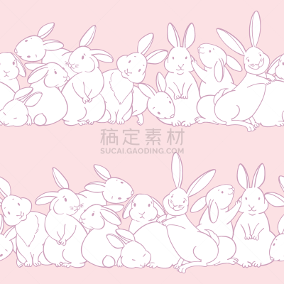 兔子,矢量,动物,四方连续纹样,可爱的,背景,绘画插图,卡通,复活节
