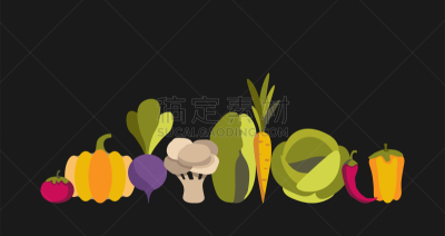 蔬菜,暗色,背景,矢量,平坦的,平滑的,色彩鲜艳,农业,素食