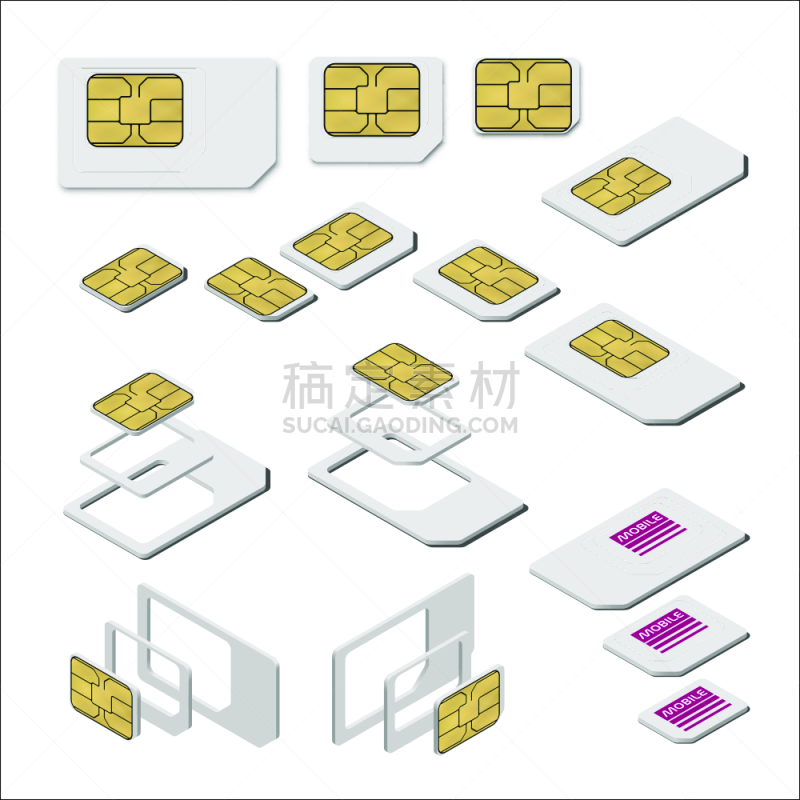 绘画插图,sim卡,矢量,三个物体,顶部,都市风景,空的,背景分离,纳米技术,技术