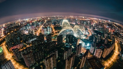 空中和鱼眼美景/北京，中国