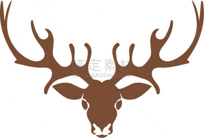 deer antler ilustration logo
