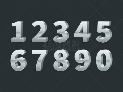 贺卡,铬合金,阴影,三维图形,创造力,闪亮的,符号,银色,矢量,数字