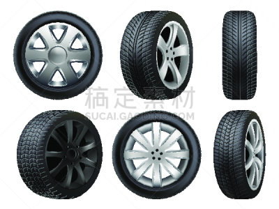 三维图形,矢量,路,车轮,轮胎,组物体,华丽的,部分,一个物体,背景分离