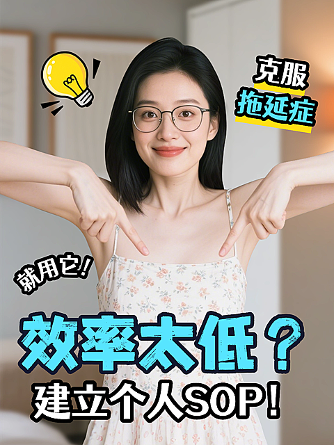 个人效率提升指南分享小红书封面aigc