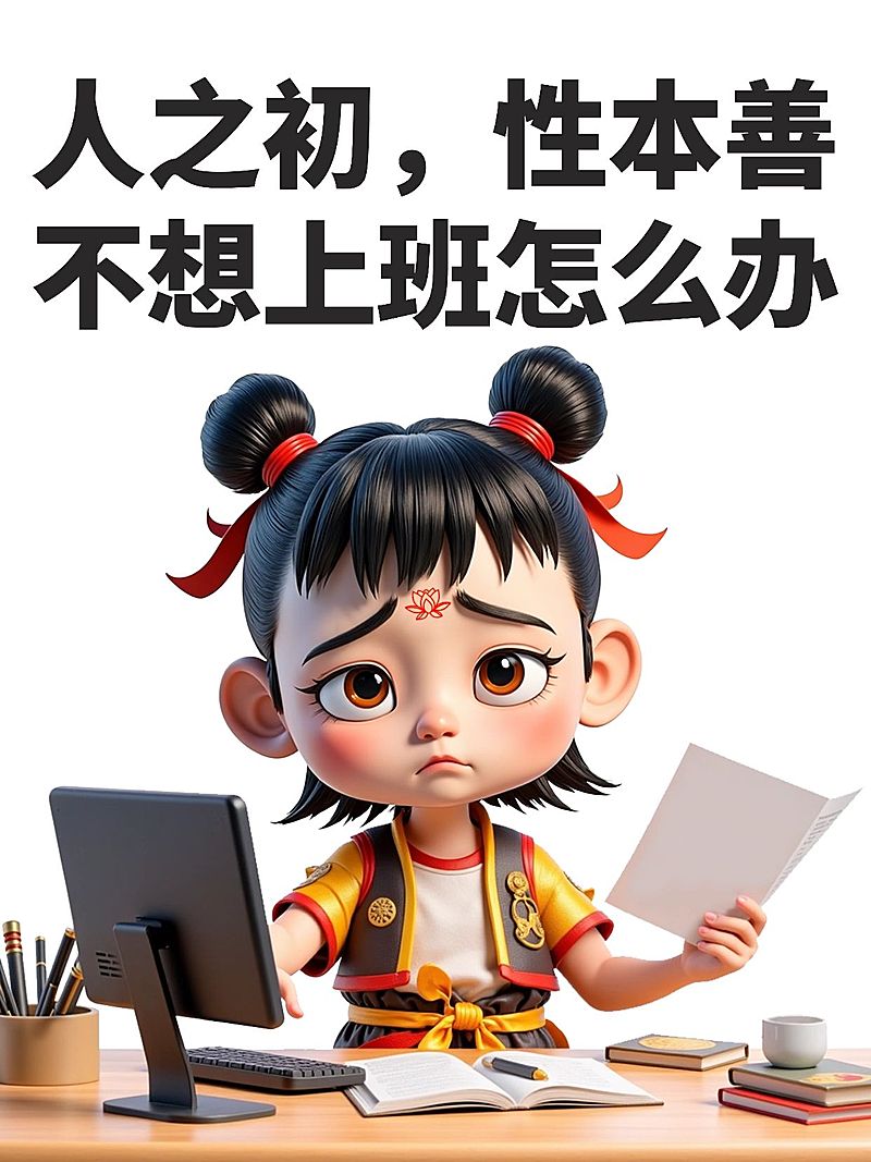 哪吒AI趣味表情包吸睛大字小红书封面aigc