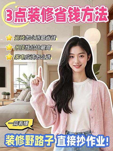 家居装修攻略指南分享小红书封面