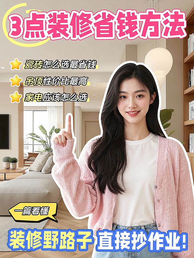 家居装修攻略指南分享小红书封面