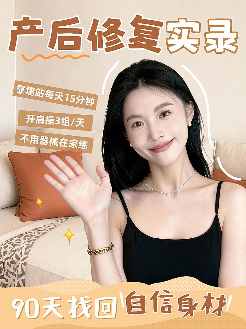 母婴亲子孕产产后修复攻略科普人像小红书封面