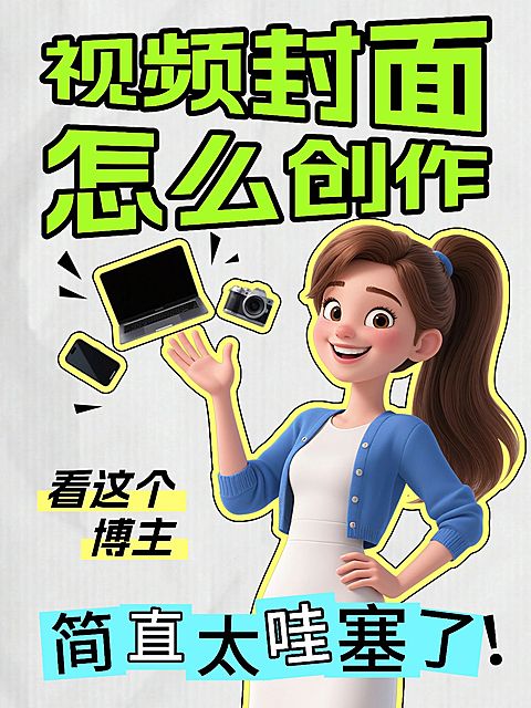 爆款吸睛大字排版自媒体视频创作小红书封面aigc