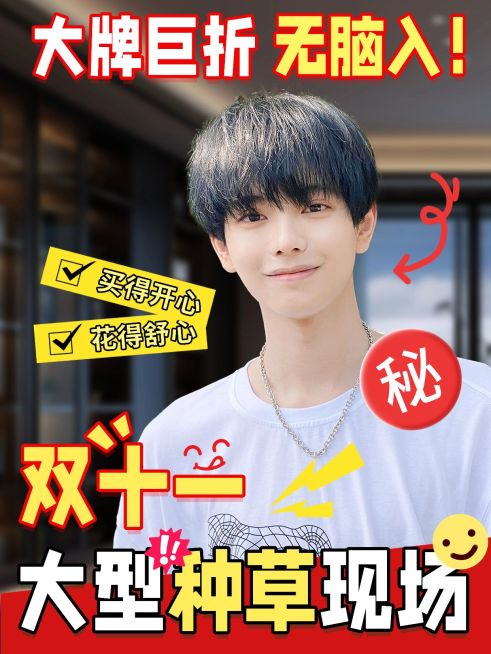 双十一达人博主安利种草小红书封面预览效果
