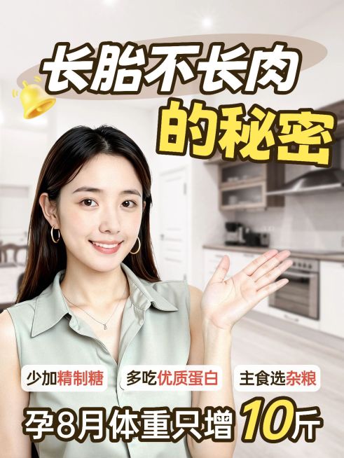 母婴亲子孕产孕期饮食攻略分享人像小红书封面预览效果