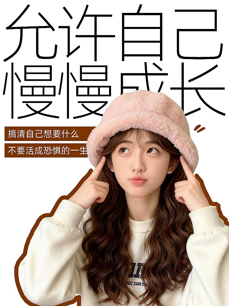 知识付费个人成长攻略知识科普人像小红书封面