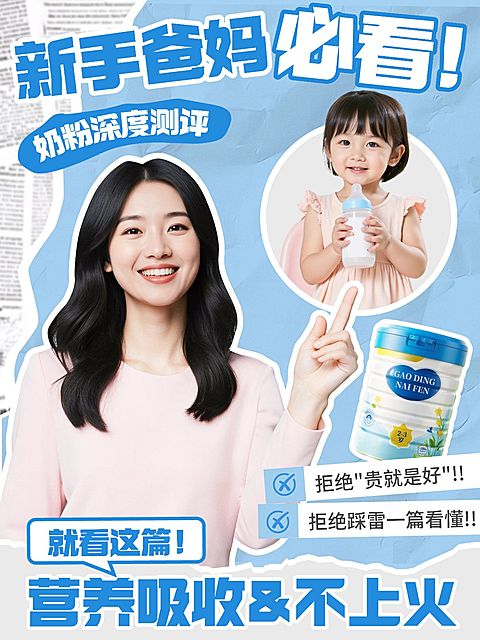 母婴攻略测评小红书封面aigc