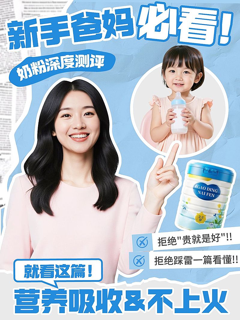 母婴攻略测评小红书封面aigc