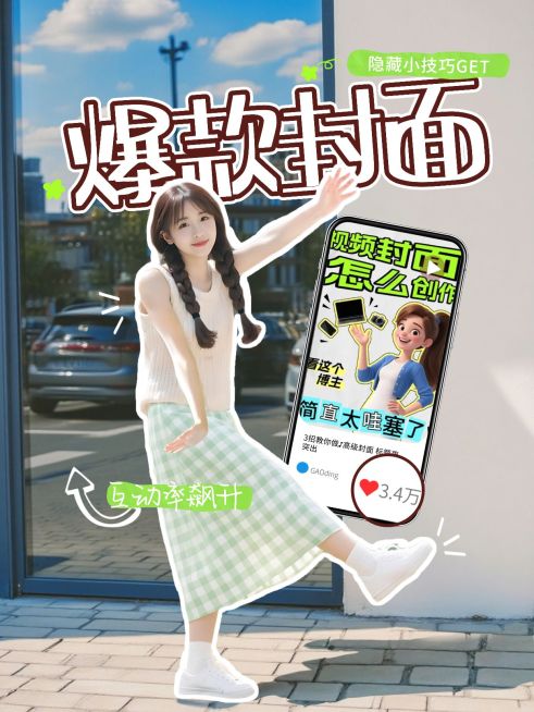 人像吸睛网感视频封面小红书封面aigc预览效果