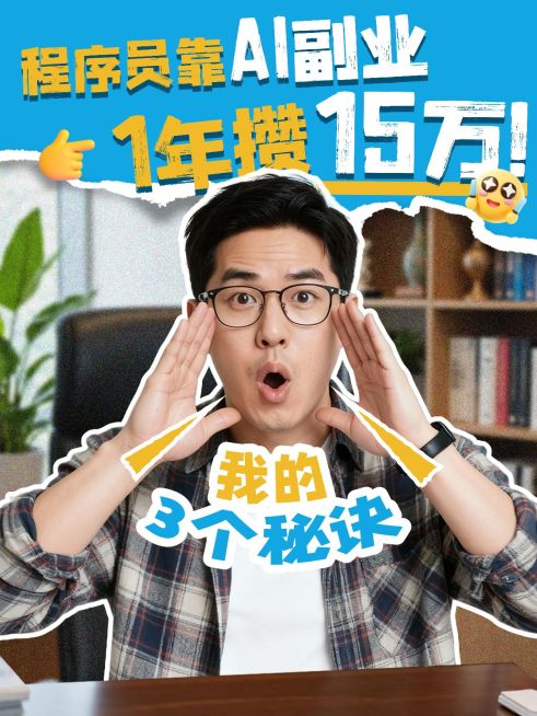 程序员创业经验分享自媒体博主小红书封面预览效果