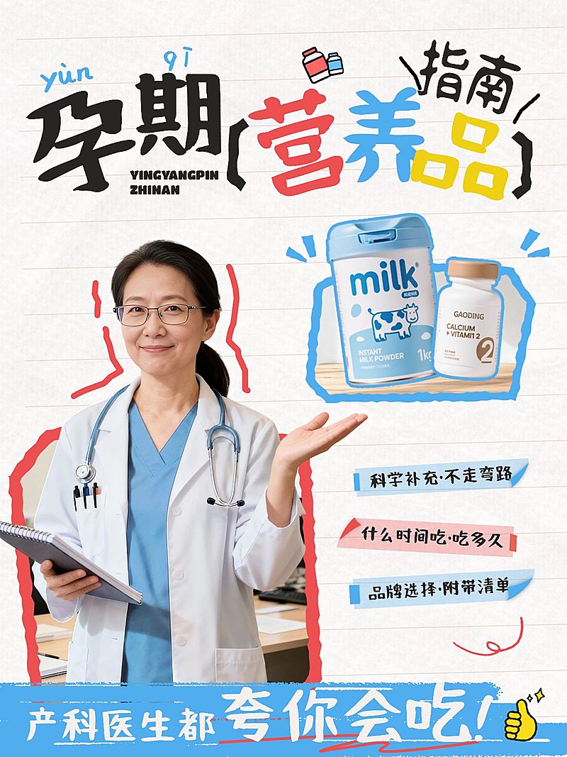 母婴亲子孕产孕期营养品选购指南人像小红书封面