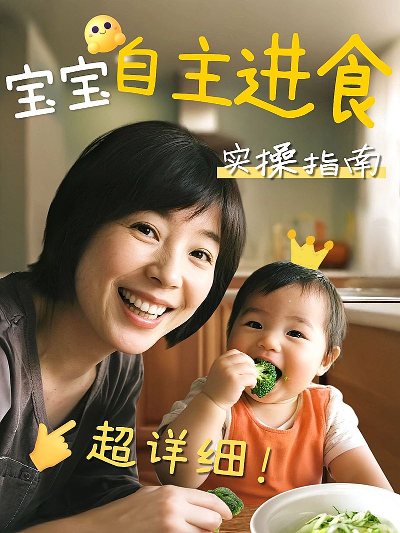 母婴亲子育儿攻略指南分享小红书封面aigc