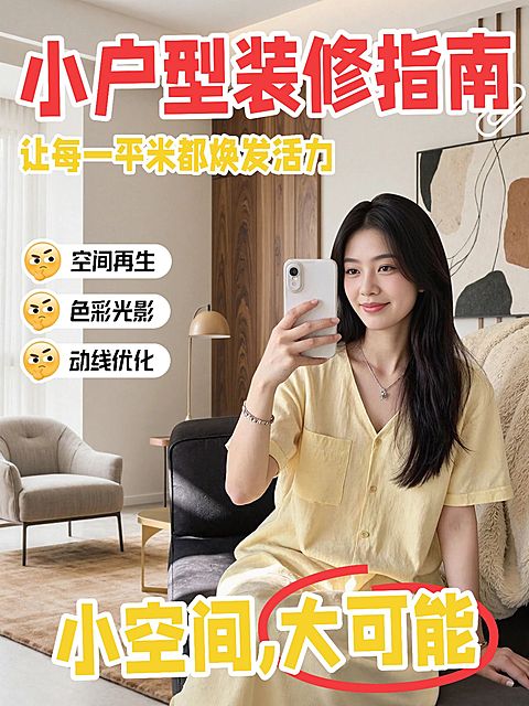 家居攻略分享吸睛人像小红书封面