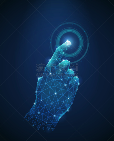 接线框,手,华丽的,几何形状,计划书,传单,触摸,出示,沟通,指着