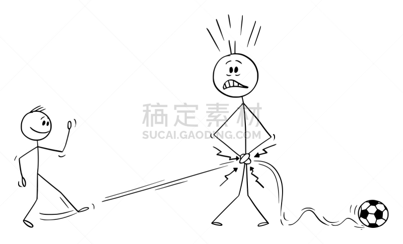 球,父亲,绘画插图,卡通,足球,儿子,男人,矢量,击打