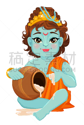 毗湿奴,建摩斯达密节,婴儿,性格,图像,矢量,曼荼罗,庆祝,分娩