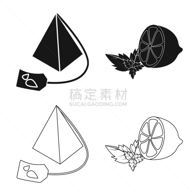 图标集,健康食物,三角形,绿色,黑色,热,清新,设计,花,收集