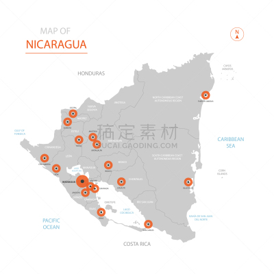 尼加拉瓜,非都市风光,圆形,轮廓,白色,国内著名景点,身份,方向