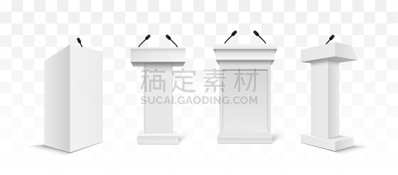 指挥台,白色,分离着色,商务,金属,空白的,站,沟通,采访,设计