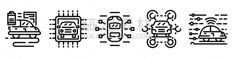 白色,智慧,计算机图标,汽车,分离着色,线条,自立,服务,布置