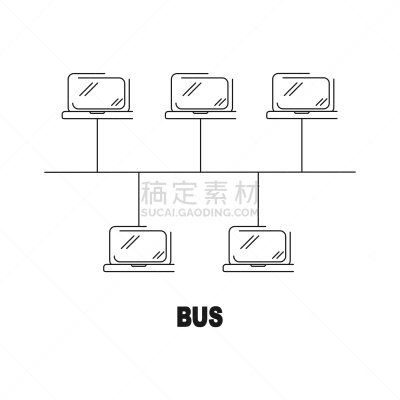 巴士,计算机网络,计算机图标,矢量,黑色,扁平化设计,直的,商务,网线插头,计算机
