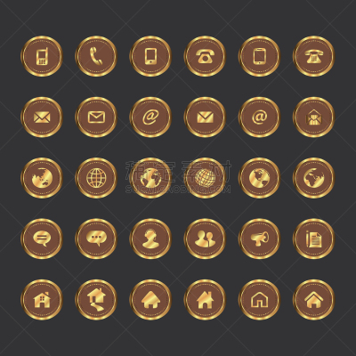 黄金,图标,商务,矢量,非凡的,金融,图像