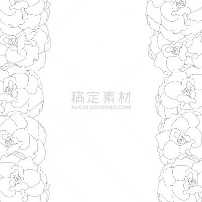 杂色的,轮廓,秋海棠,国境线,华丽的,植物群,涂料,春天,花,复古