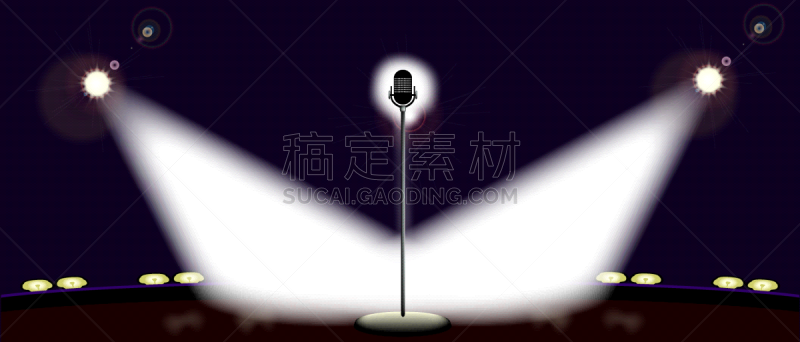 舞台,宽的,事件,斑点,传声器架,歌手,表演者,图像,画画