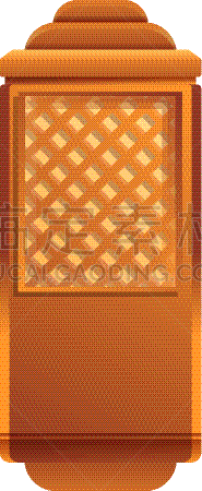 wood elevator cabine icon cartoon style