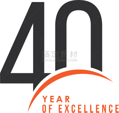 完美,数字40,模板,蓝色,黄金,华丽的,设计,服务,复古,庆祝
