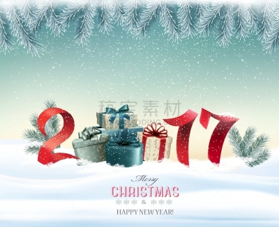 模板,2017年,式样,新年前夕,新年,自然,包装纸,概念,问候,庆祝