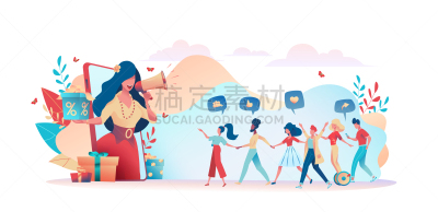 扩音器,礼物,拿着,盒子,电话机,女孩,商业广告标志,商务,说话,沟通