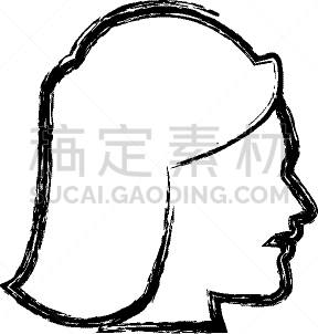 女人,动物头,白色,商务,人,肖像,图像,剪影,思考,违约