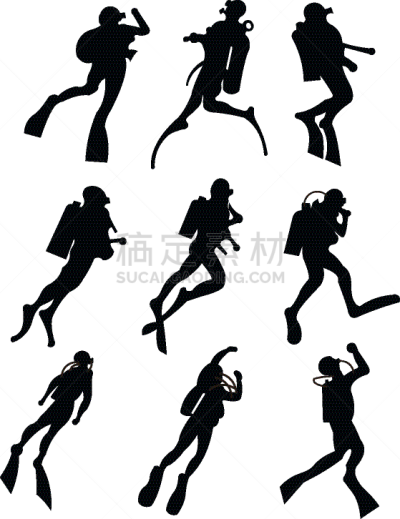 水肺潜水,人,男人,水下,白色,黑色,动作,休闲,游泳