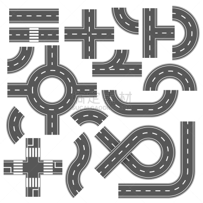 小路,街道,路,十字路口,沥青,交通,迅速,建筑业,矢量,运输