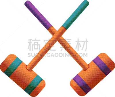 槌球戏,横越,计算机图标,卡通,槌棒,球体,接缝,休闲,击打