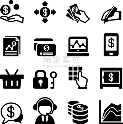 手机银行,图标,概念,网上银行,金融,银行业,图像,矢量,收集,赚钱